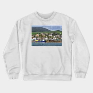 The fishing boat in harbour at Campbeltown, Scotland Crewneck Sweatshirt